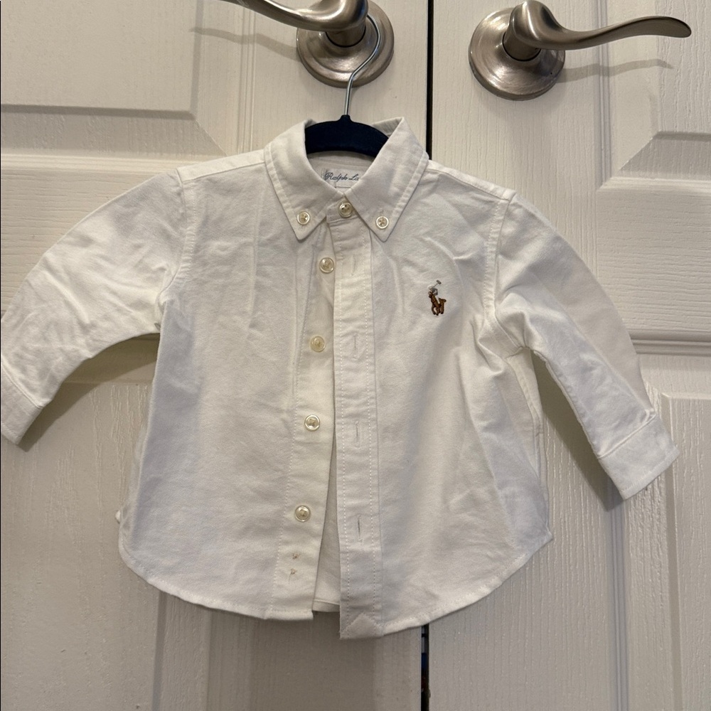 Ralph Lauren White Oxford Button Down 3mos